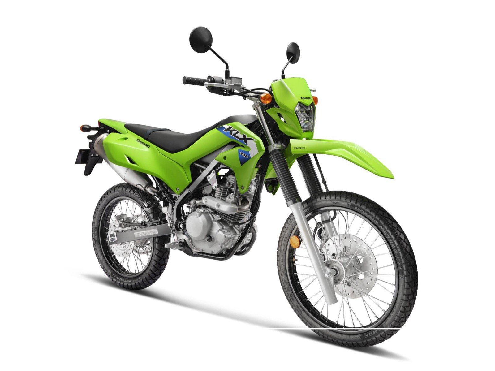 Kawasaki KLX230 S 2027 Lime Green vista lateral frontal