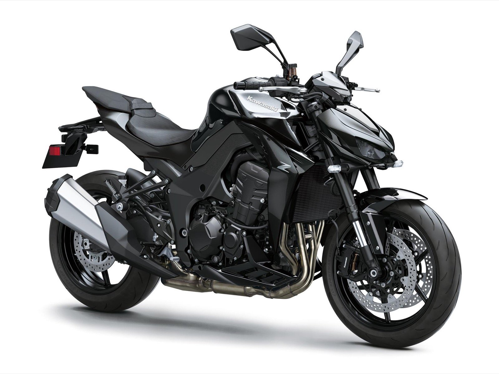 Kawasaki Z1100 2027 Ebony Metallic Carbon Gray vista lateral frontal