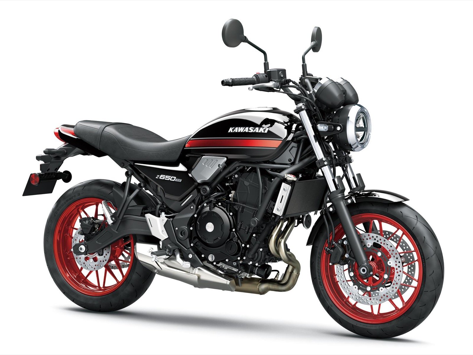 Kawasaki Z650RS 2026 Ebony vista lateral frontal