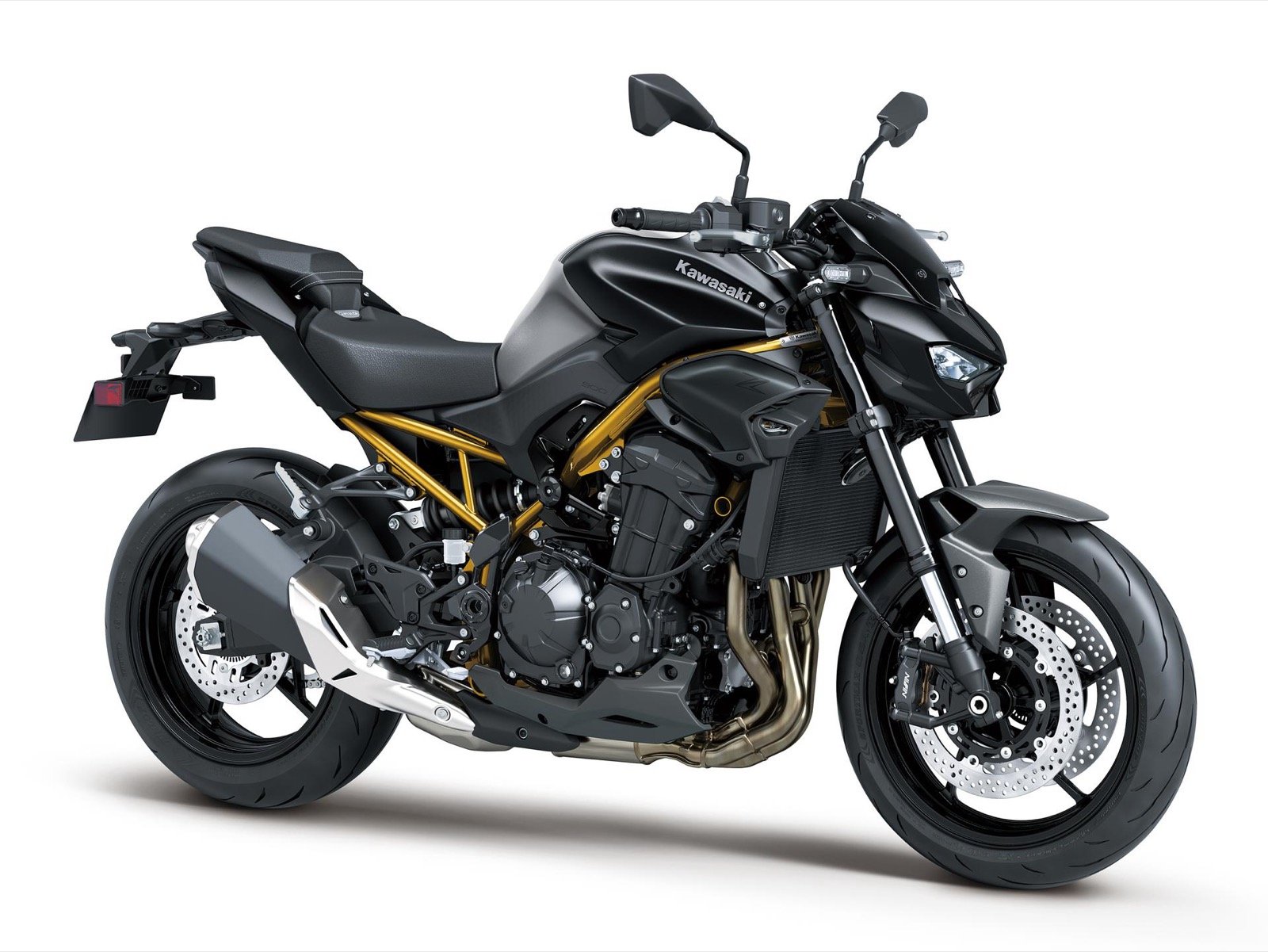 Kawasaki Z900 2026 Metallic Matte Graphenesteel Gray vista lateral frontal