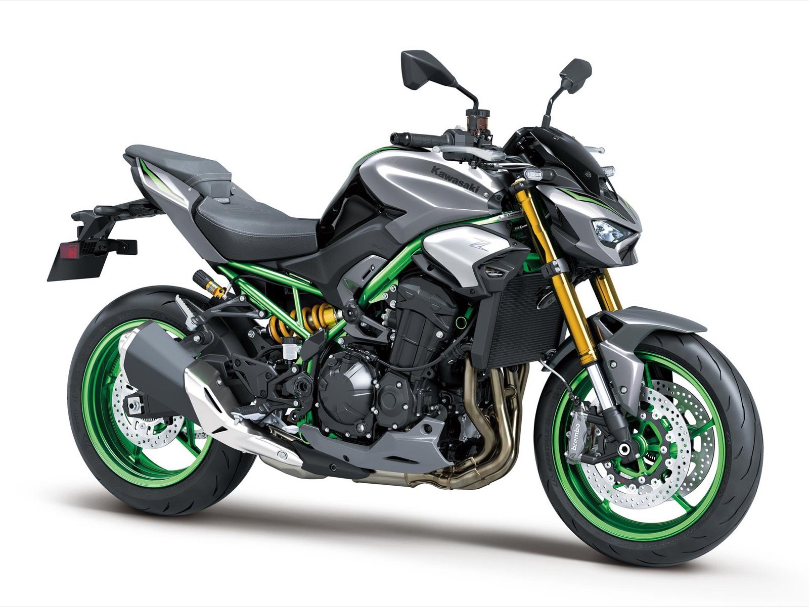 Kawasaki Z900 SE 2026 Metallic Matte Graphite Gray Ebony vista lateral frontal